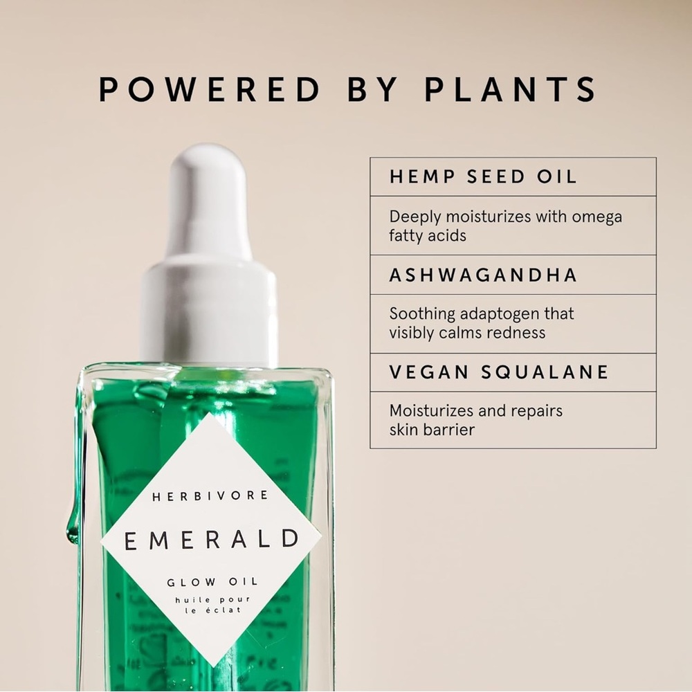 NEW in Box Herbivore Emerald Glow Oil - Green Serum Face Skincare